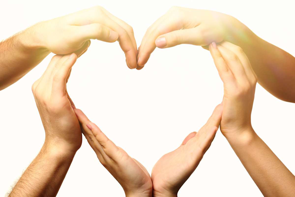 Hands making hart shape
